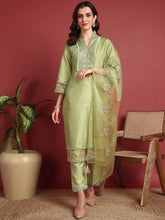 Polyester Solid Green Indian Ethnic-PKSKD2428
